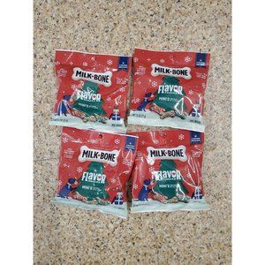 Lot of 4 Milk bone "Treat 'em For the Holiday" 2.5oz Mini Dog Treats! New